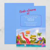 Invitation Parc aquatique (Devant / Derrière)