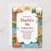 Invitation Parc aquatique Enfants Fête d'été d'anniversaire (Devant)