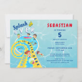 Invitation Parc aquatique Splash Waterslide Summer Birday Par (Devant)