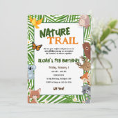 Invitation Parc d'animaux du sentier vert pour enfants Annive (Debout devant)