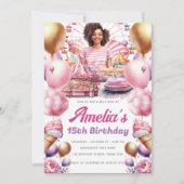 Invitation Parc d'attractions afro-américain d'anniversaire (Devant)