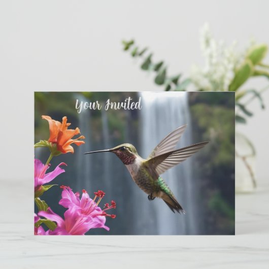 Invitation Parc de la cascade des colibris (Debout devant)