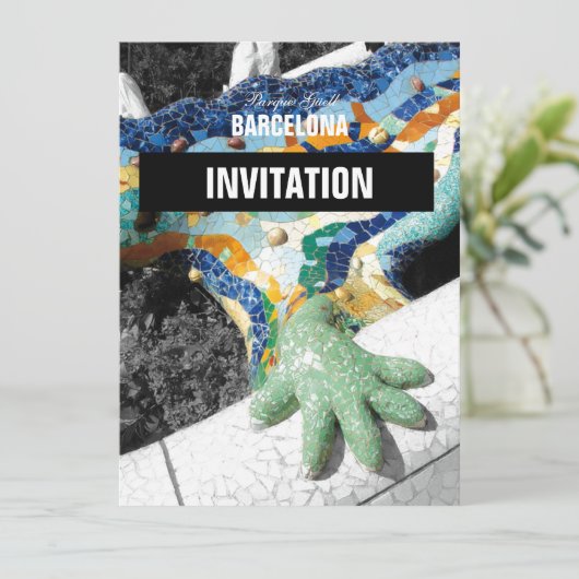 Invitation Parc Guell de Barcelone Gaudi (Debout devant)