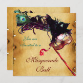 INVITATION PARC MASQUERADE MARDI GRAS (Devant / Derrière)