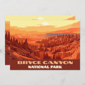 Invitation Parc national du Bryce Canyon Montagnes Utah (Devant / Derrière)