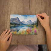 Invitation Parc national du Glacier Montana Aquarelle