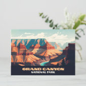 Invitation Parc national du Grand Canyon Arizona Retro (Debout devant)