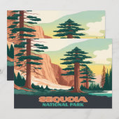 Invitation Parc national Sequoia Arbres Montagnes (Devant / Derrière)