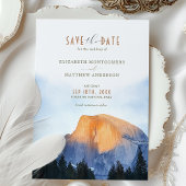 Invitation Parc national Yosemite Aquarelle Demi-Dôme