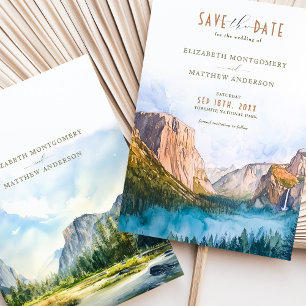 Invitation Parc national Yosemite Enregistrer la date Vue du