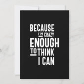 Invitation Parce que je suis assez fou pour penser que je peu (Devant)