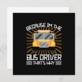 Invitation Parce que je suis le conducteur de bus (Devant / Derrière)