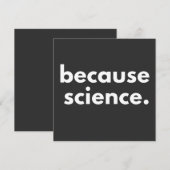 Invitation Parce que la science (Devant / Derrière)