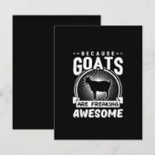 Invitation Parce que les chèvres sont carrément géniales Amou (Devant / Derrière)