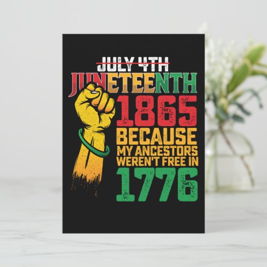 Invitation Parce que Mes ancêtres n'étaient pas libres en 177 (Debout devant)