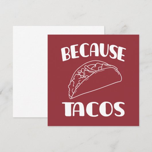 Invitation Parce que Tacos (Devant / Derrière)