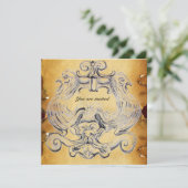 INVITATION PARCHEMENT DE GROTÉSSE FLORENTINE DE TAROT/ANTIQUE (Debout devant)