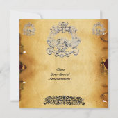 INVITATION PARCHEMENT DE GROTÉSSE FLORENTINE DE TAROT/ANTIQUE (Dos)