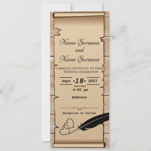 Invitation Parchemin (Devant)