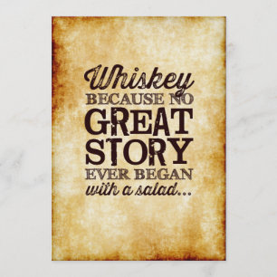 Invitation Parchemin 5x7 Panneau de table Whiskey Parce que
