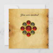 Invitation Parchemin agate rubis MON (Devant)