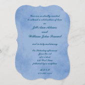 Invitation Parchemin bleu clair Indigo (Devant / Derrière)