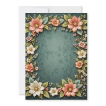 Parchemin bleu foncé avec Mariage Rose