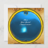 Invitation Parchemin bleu saphir MON (Dos)