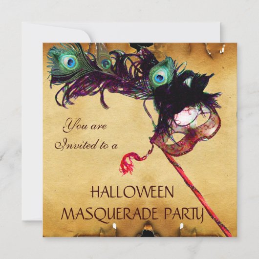 Invitation parchemin de FÊTE COSTUMÉE D'HALLOWEEN (Devant)