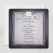 Invitation Parchemin de mariage violet foncé (Devant)