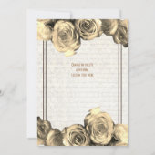 Invitation Parchemin de Sepia floral traditionnel mariage (Dos)