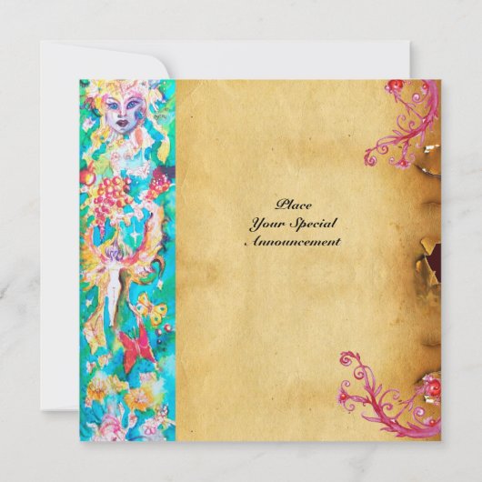 INVITATION PARCHEMIN DE TALE DE FICHE DE GRAPE (Dos)