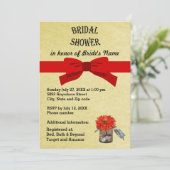 Invitation Parchemin d'or Orange Flower en Fête des mariées J (Debout devant)