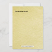 Invitation Parchemin d'or Orange Flower en Fête des mariées J (Dos)