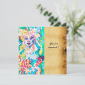 INVITATION PARCHEMIN DU CONTE DE FÉE DU RAISIN (Debout devant)