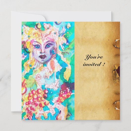 INVITATION PARCHEMIN DU CONTE DE FÉE DU RAISIN (Devant)