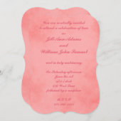 Invitation Parchemin rose mariage (Devant / Derrière)