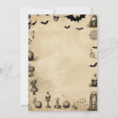 Invitation Parchemin vintage Parti d'Halloween gothique adult (Dos)