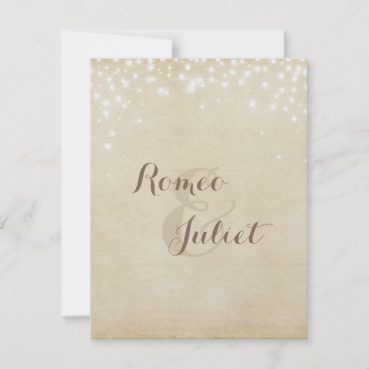 Invitation Parchment Sparkle (Devant)
