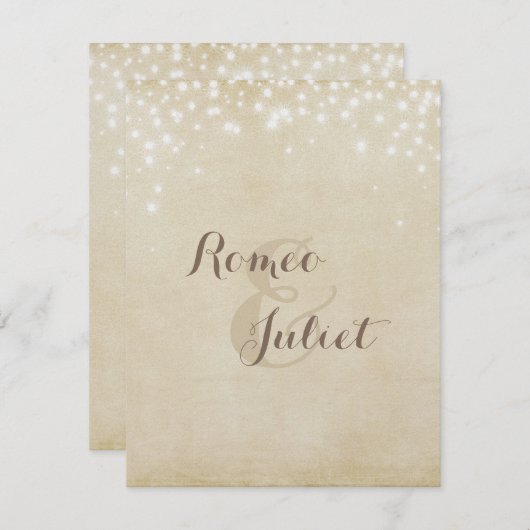 Invitation Parchment Sparkle (Devant / Derrière)
