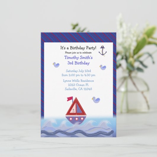 Invitation Parcourez Les Vagues (Debout devant)