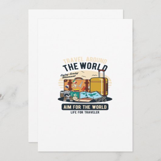 Invitation Parcourir Le Monde (Devant / Derrière)