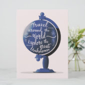 Invitation Parcourir le monde Explorez le grand inconnu (Debout devant)