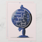 Invitation Parcourir le monde Explorez le grand inconnu (Devant / Derrière)