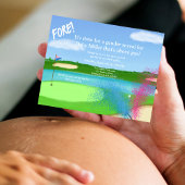 Invitation Parcours De Golf Et Bunker Baby shower De Révélati