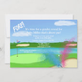 Invitation Parcours De Golf Et Bunker Baby shower De Révélati (Devant)