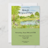 Invitation Parcours de golf pour fête de retraite avec Héron (Devant)