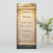 Invitation Parcours de Mariage de Conte de forêt enchantée (Debout devant)