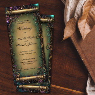 Invitation Parcours de Mariage de Conte de forêt enchantée