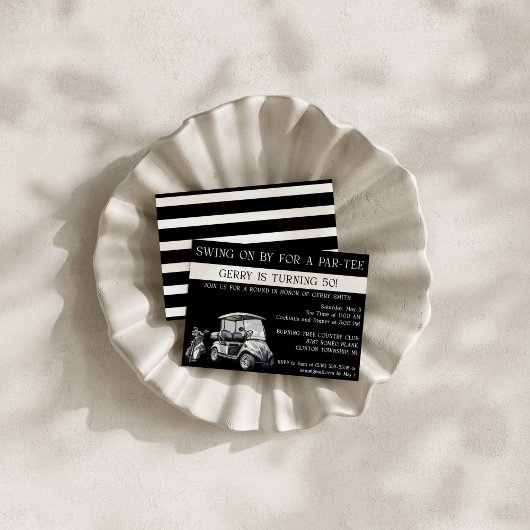 Invitation Parcours d'eau pour un Anniversaire Parc-Tee, Golf